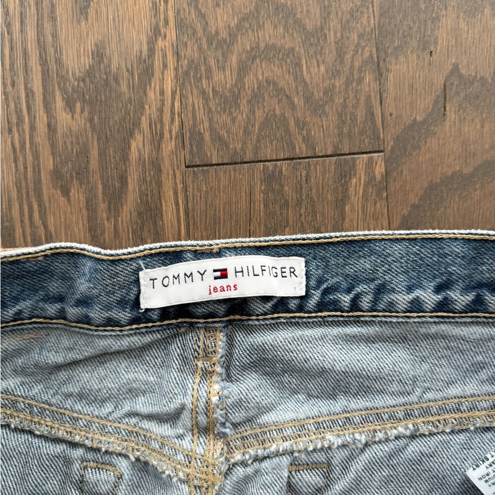EXC 90's Vintage Tommy Hilfiger Spell Jean Denim Mini Skirt Size 8 Y2K - Picture 8 of 16